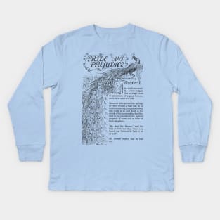 Pride and Prejudice, Jane Austen; Mr Darcy Elizabeth Bennet Kids Long Sleeve T-Shirt